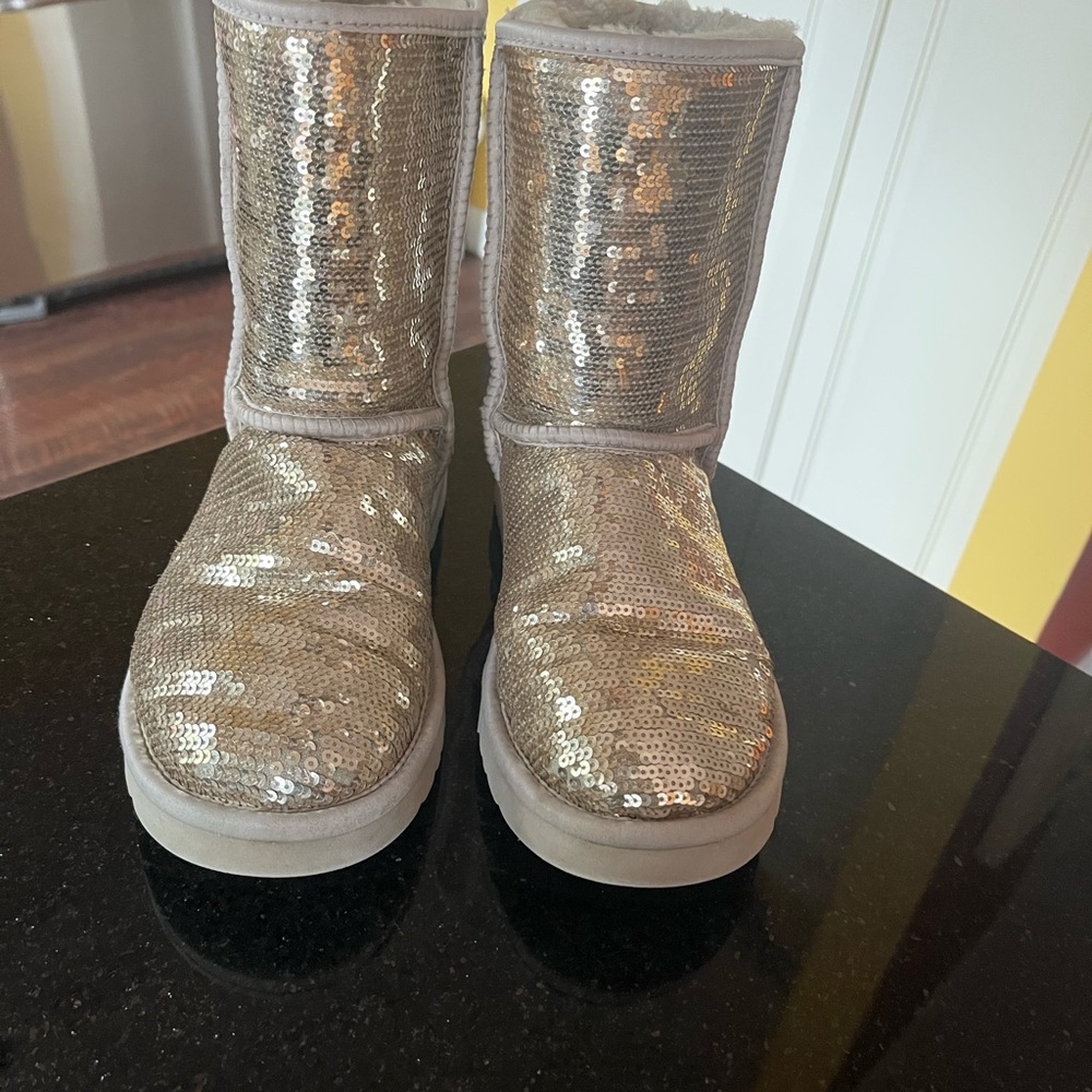 UGG Sparkling Gold Sequin Boots